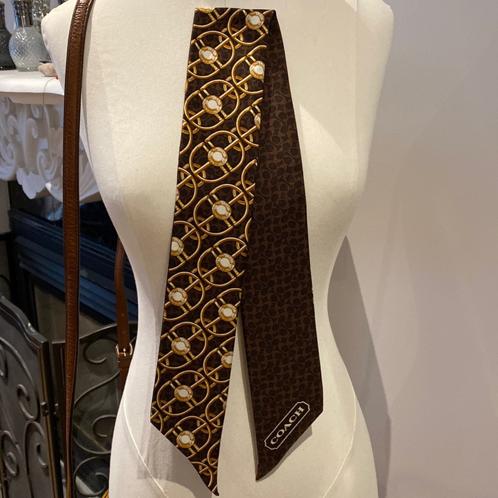 Coach double sided Scarf for purse or neck